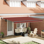 Markise Orange und Braun 450 x 300 x 165 cm