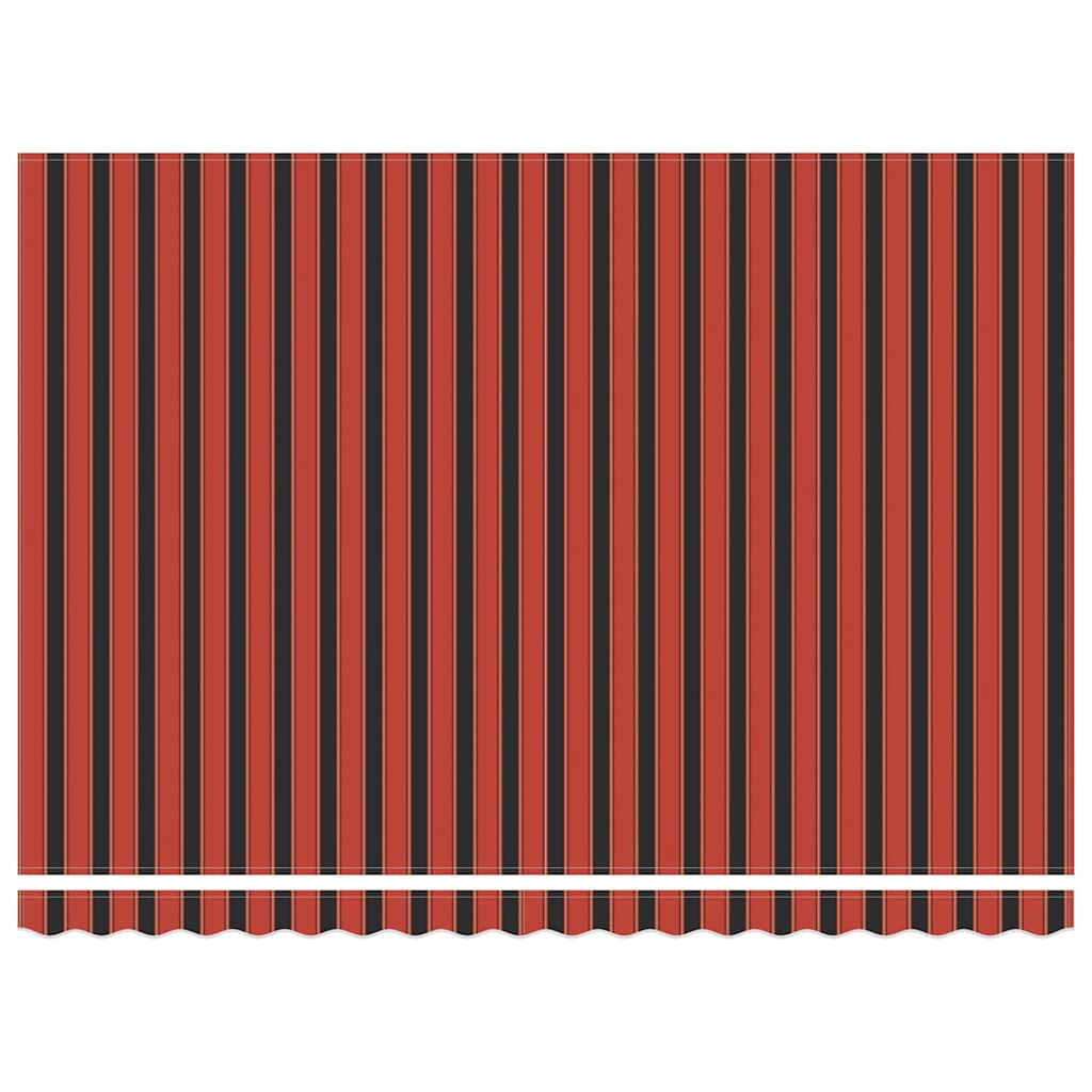 Einziehbare Markise Rot und Schwarz 450 x 300 cm