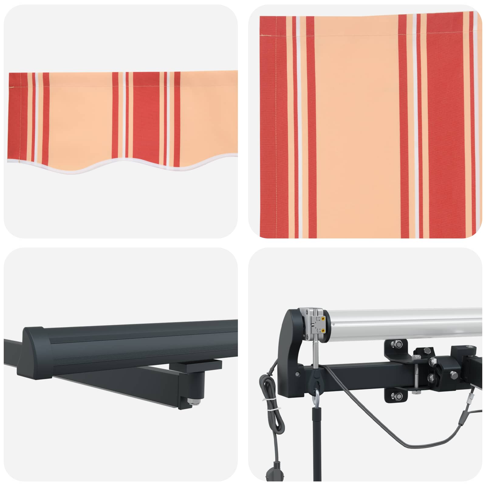 Markisenstoff Gelb und Orange 450 x 300 cm Polyester