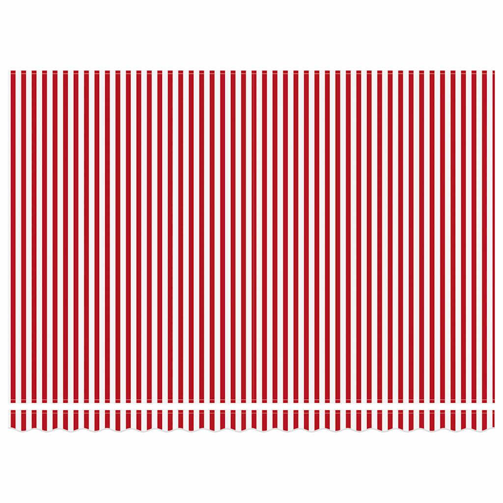 Elektrische ausziehbare Markise Rot und Weiß 450 x 300 cm