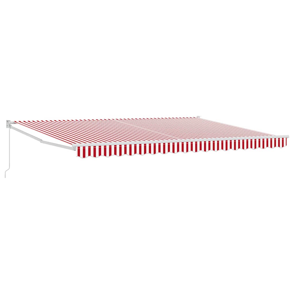 Markise Rot und Weiß 450 x 300 x 165 cm Polyester und Metall