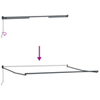Markise Rot und Weiß 450 x 300 x 165 cm Polyester und Metall