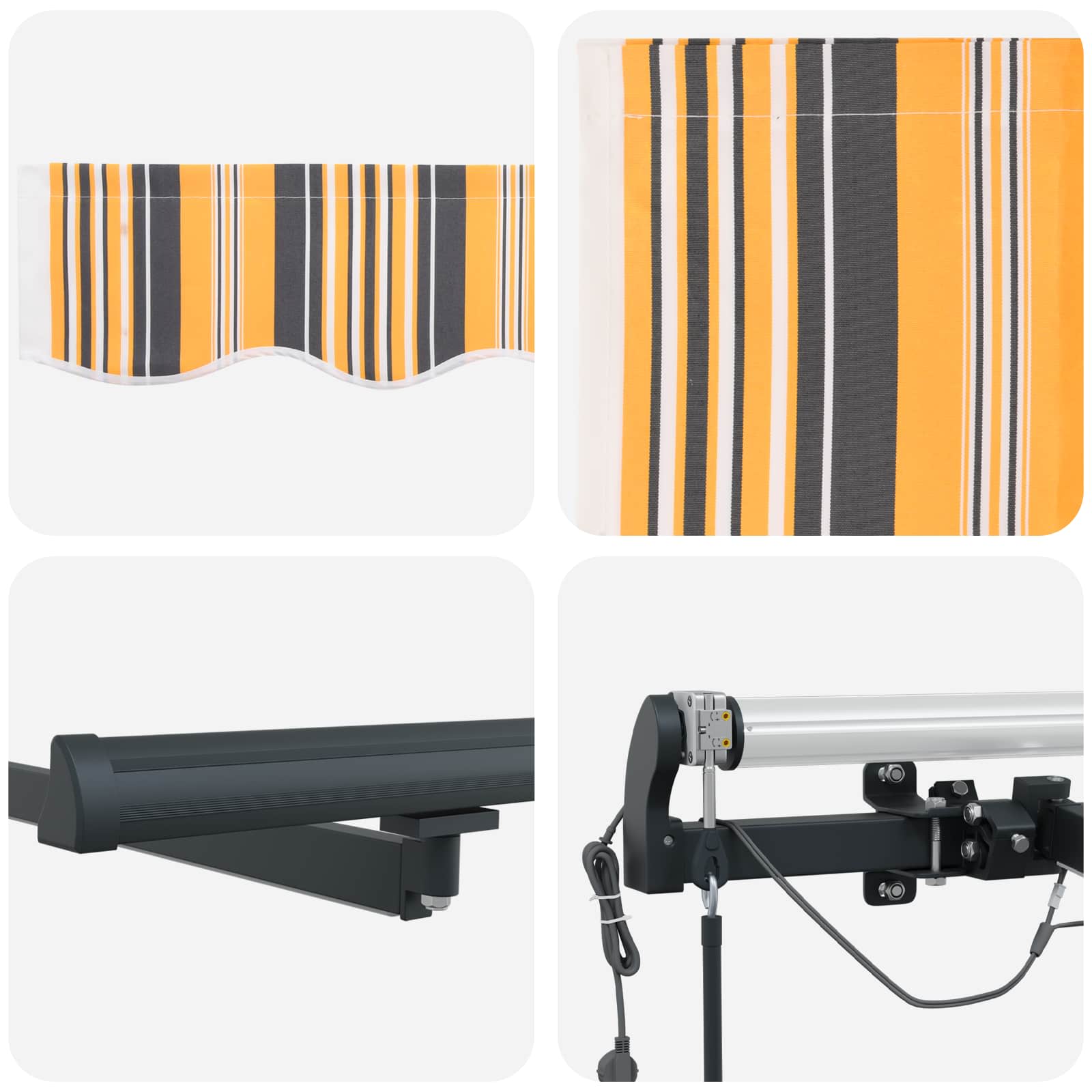 Markisenstoff Mehrfarbig 450 x 300 cm Polyester