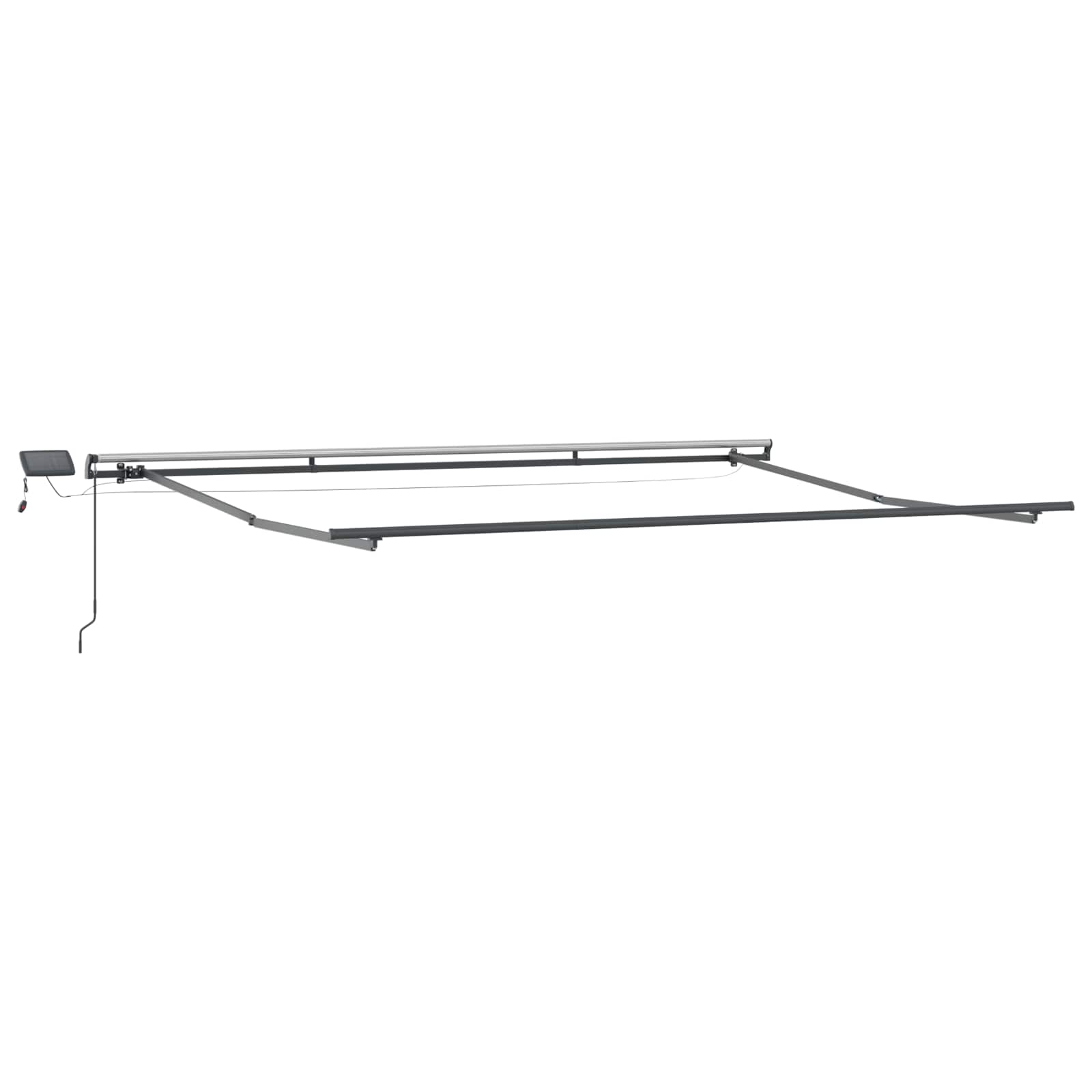Einziehbare Markise Grün und Weiß 450 x 300 cm Stoff