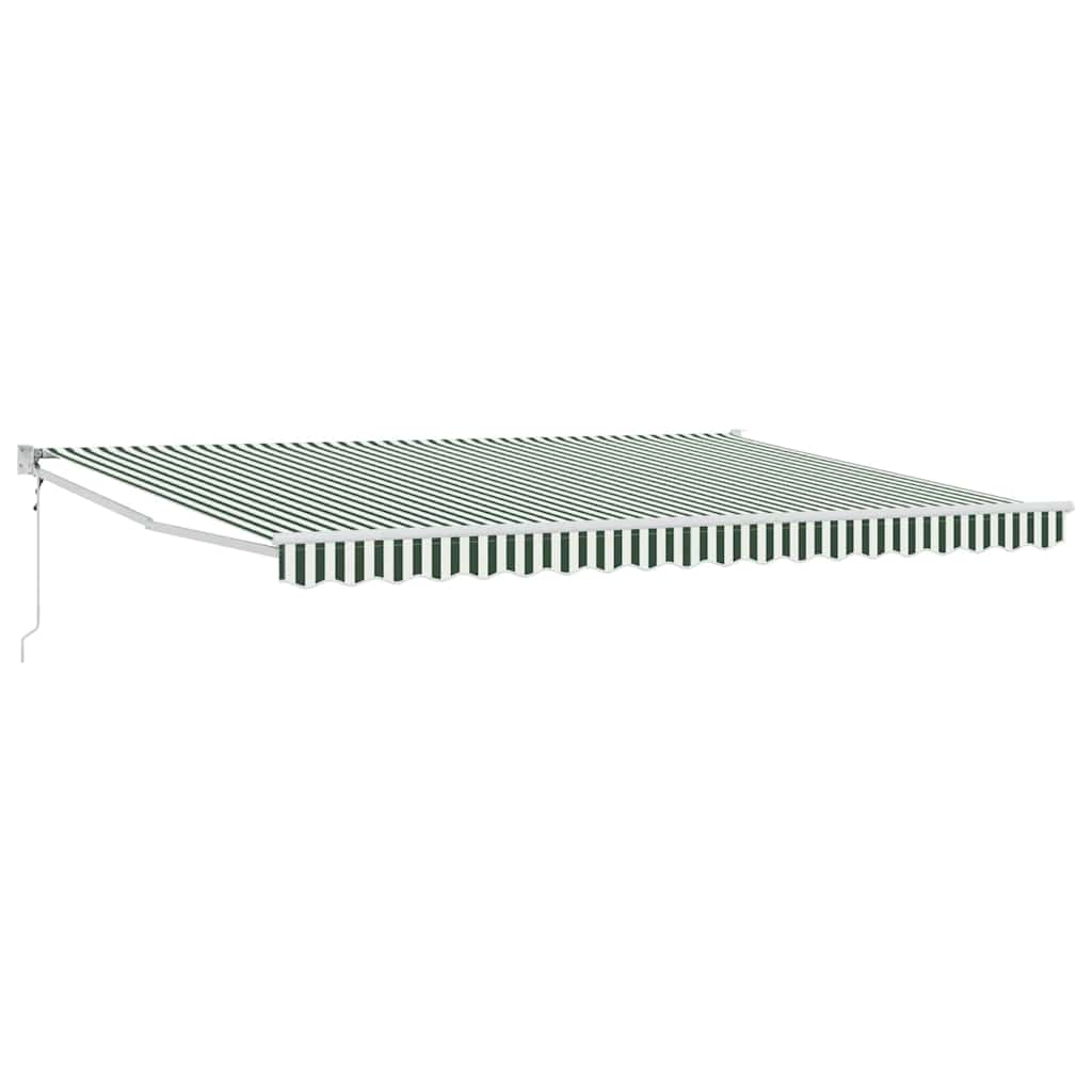 Markise Grün und Weiß 450 x 300 x 165 cm Polyester und Metall