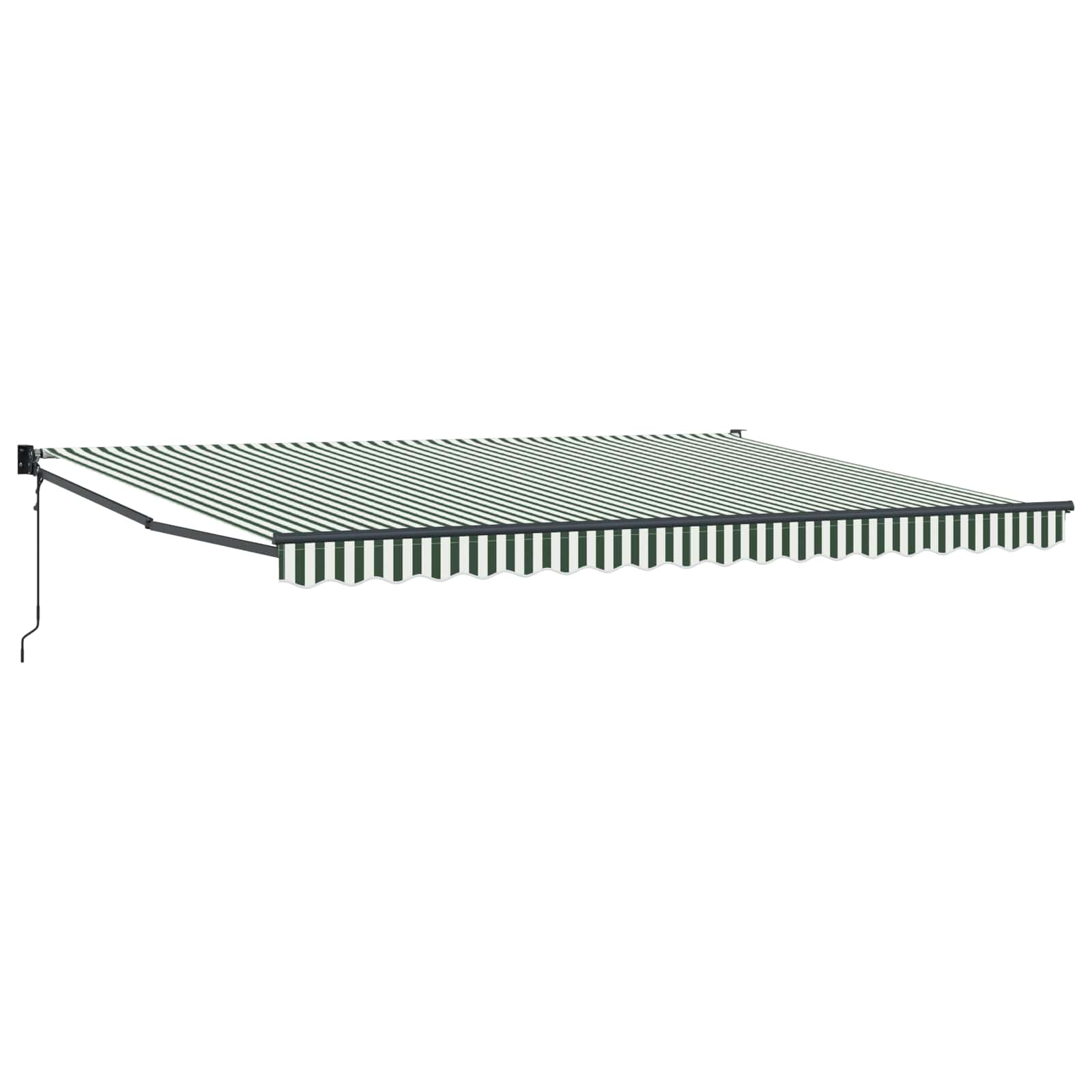 Markise Grün und Weiß 450 x 300 x 165 cm Polyester und Metall