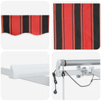 Einziehbare Markise Orange und Braun 450 x 350 cm