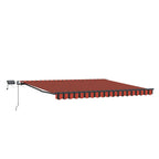 Einziehbare Markise Orange und Braun 450 x 350 cm Stoff
