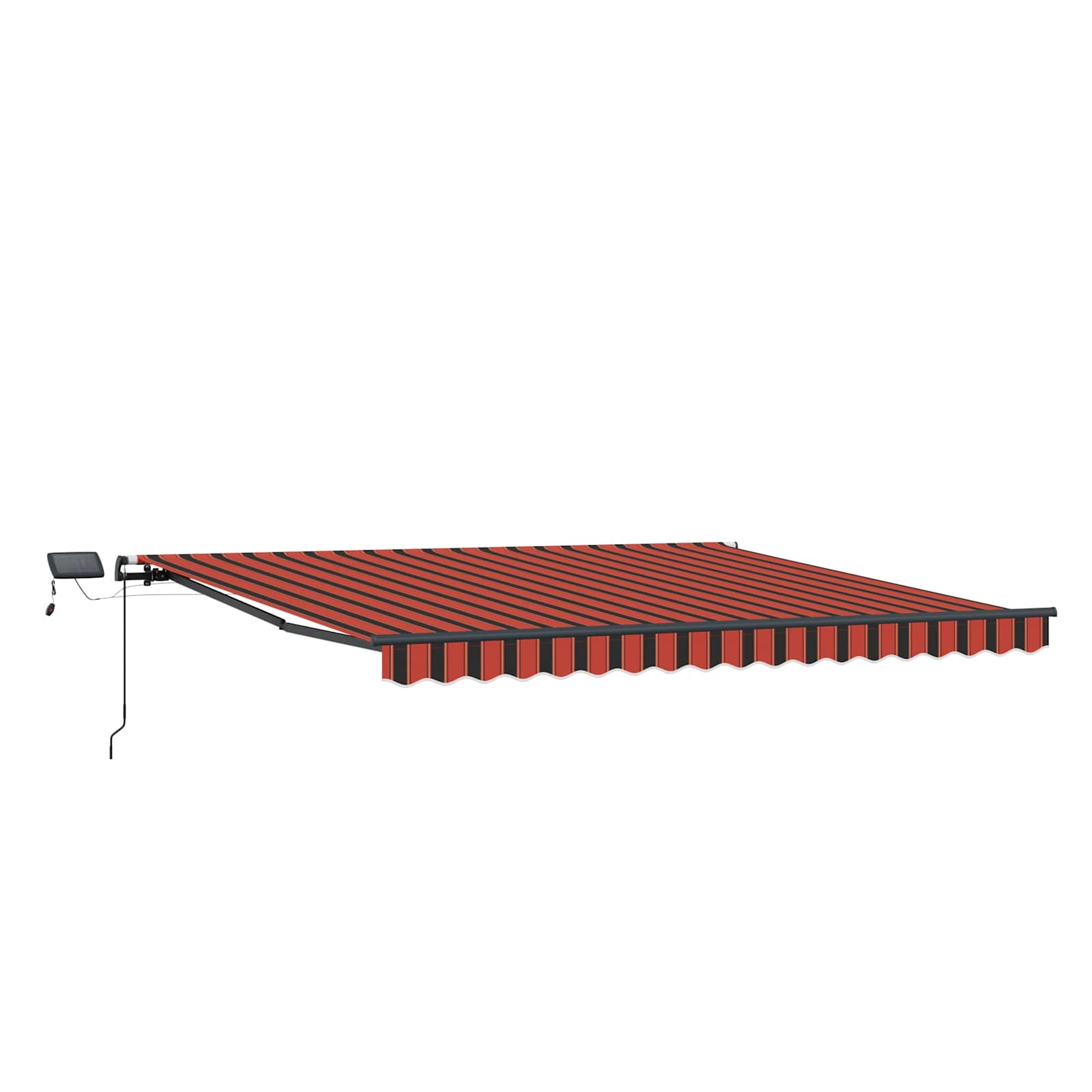 Einziehbare Markise Orange und Braun 450 x 350 cm Stoff