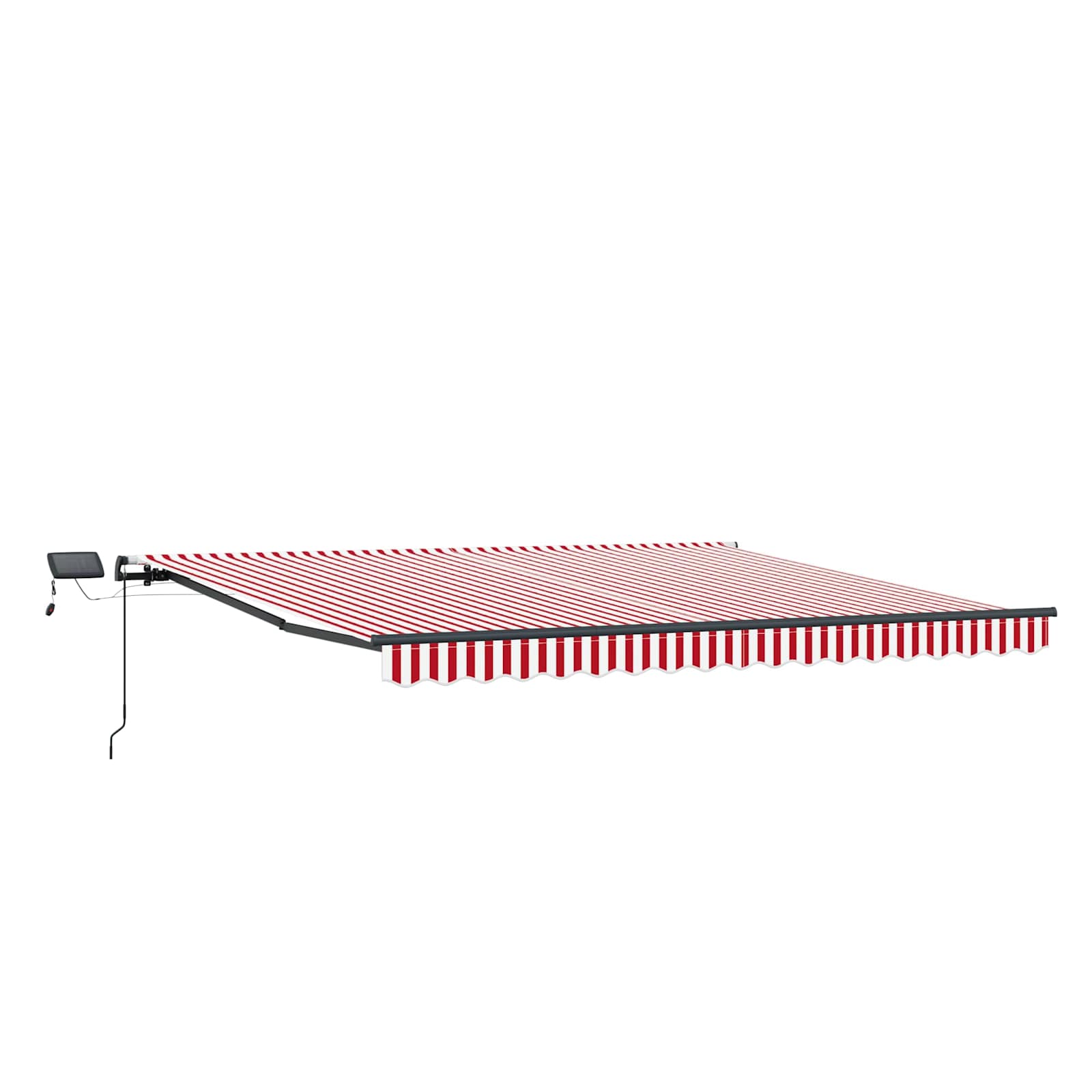 Einziehbare Markise Rot und Weiß 450 x 350 cm Stoff