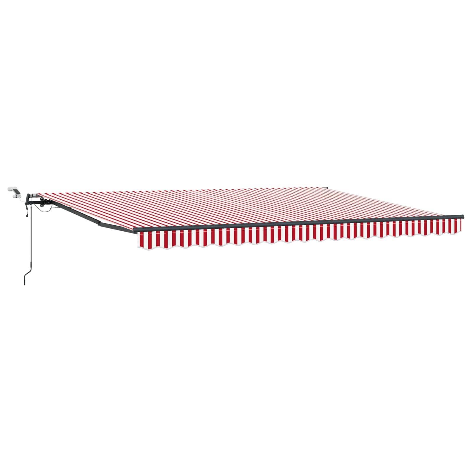 Markisenstoff Rot und Weiß 450 x 350 cm Polyester