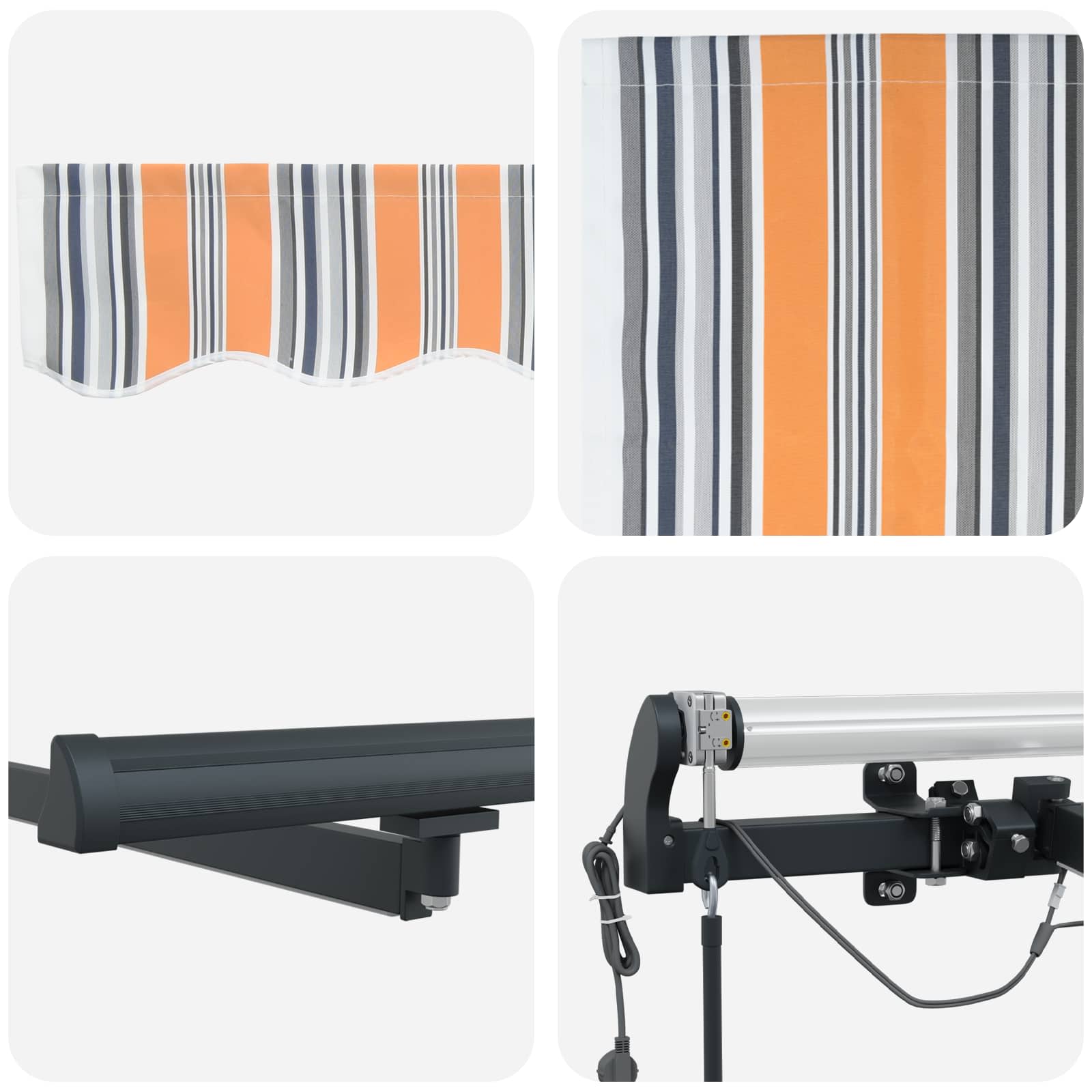 Markisenstoff Mehrfarbig 450 x 350 cm Polyester