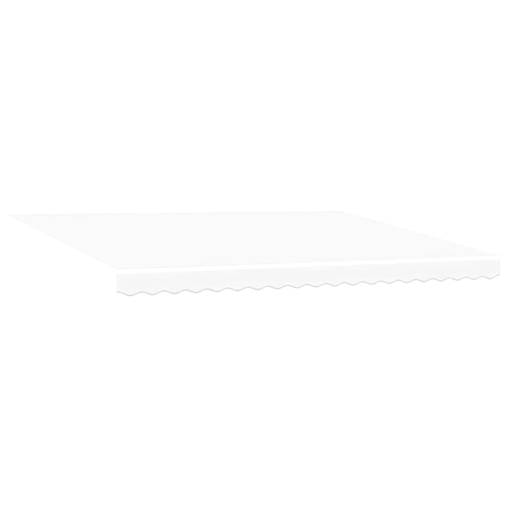Einziehbare Markise Weiß 450 x 350 cm Stoff und Stahl