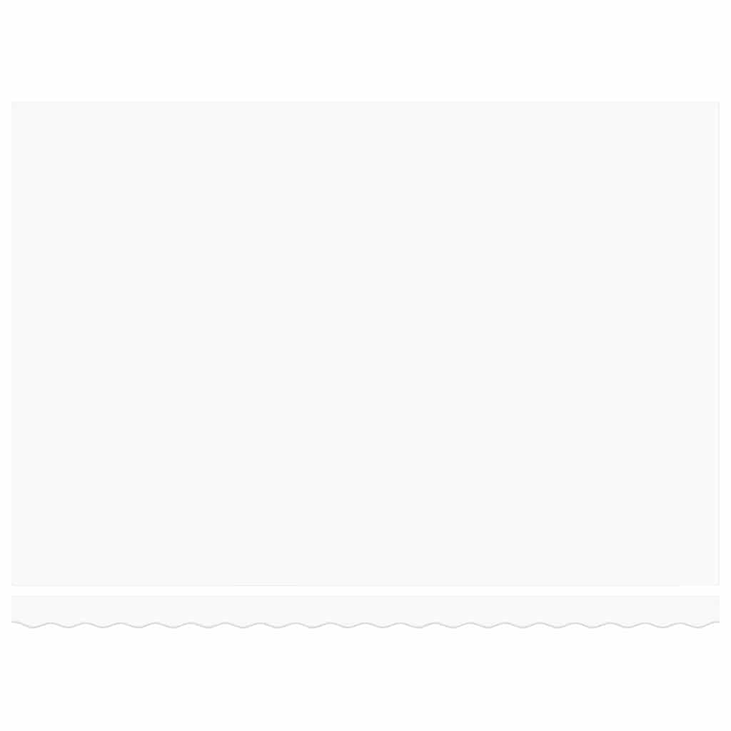 Einziehbare Markise Weiß 450 x 350 cm Polyester und Metall