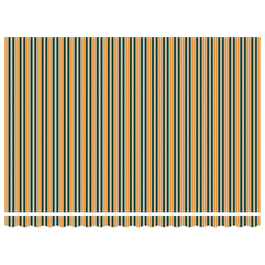 Einziehbare Markise Grün und Gelb 450 x 350 cm