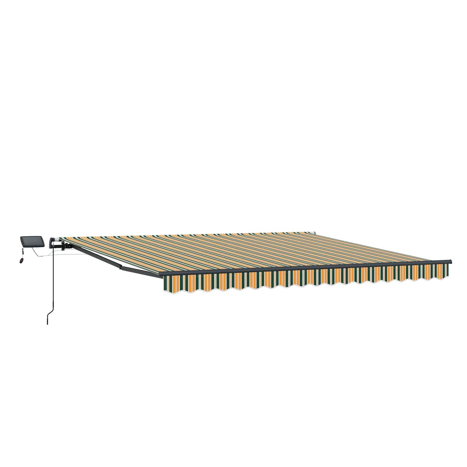 Einziehbare Markise Grün und Gelb 450 x 350 cm Stoff