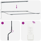 Einziehbare Markise Grün und Gelb 450 x 350 cm