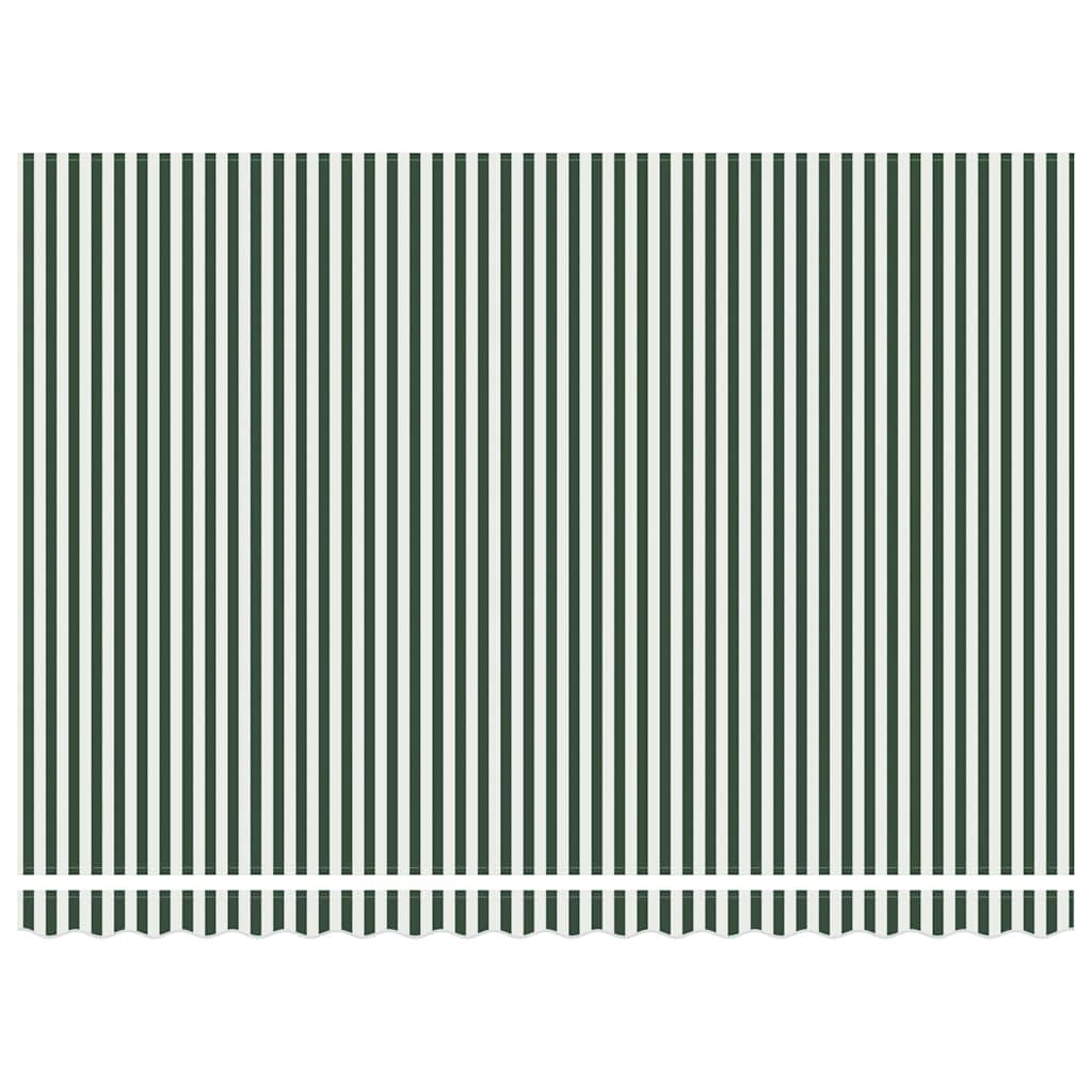 Elektrische ausziehbare Markise Grün und Weiß 450 x 350 cm