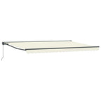 Markisenrahmen Creme 500 x 300 cm Polyester mit PU-Beschichtung