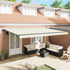 Markisenrahmen Creme 500 x 300 cm Polyester mit PU-Beschichtung