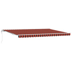 Elektrische ausziehbare Markise Orange und Braun 500 x 300 cm