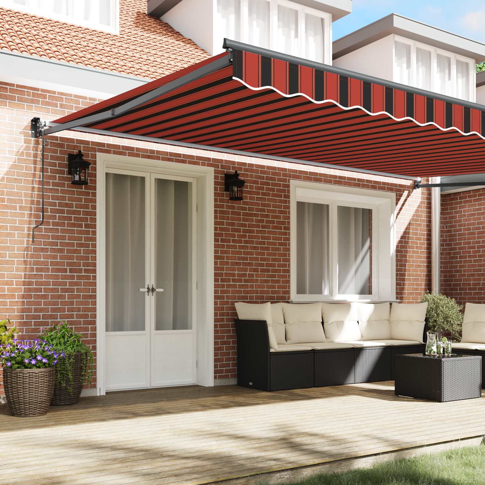 Markise Orange und Braun 500 x 300 x 165 cm