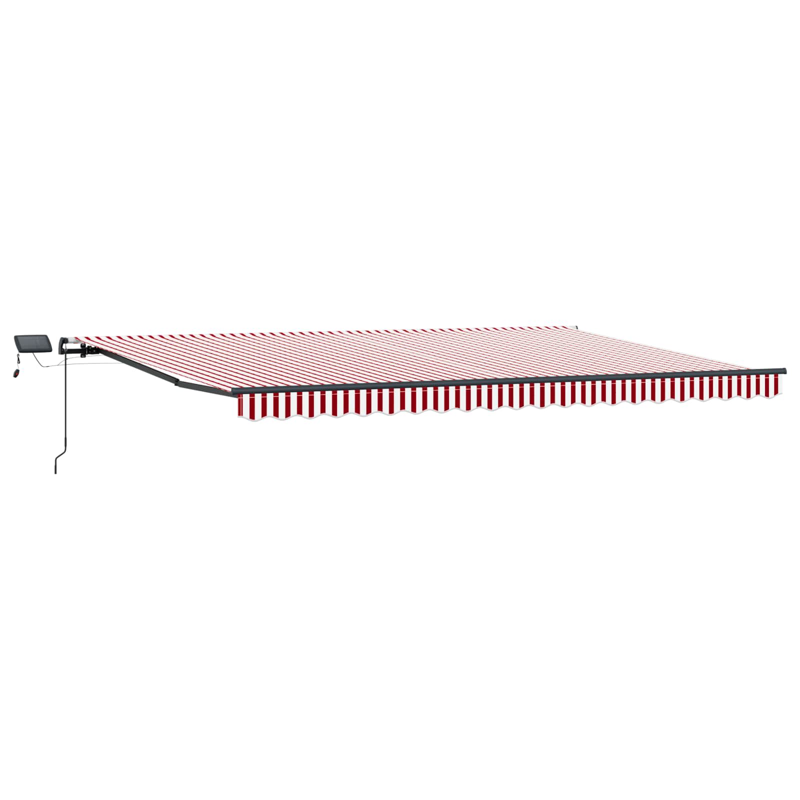 Einziehbare Markise Rot und Weiß 500 x 300 cm Stoff