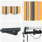 Markisenstoff Mehrfarbig 500 x 300 cm Polyester