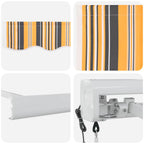 Markise Mehrfarbig 500 x 300 cm Polyester und Aluminium
