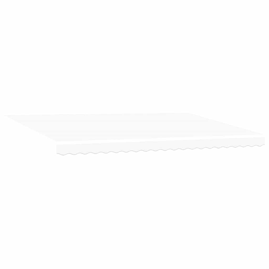 Einziehbare Markise Weiß 500 x 300 cm Stoff und Stahl