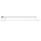 Einziehbare Markise Weiß 500 x 300 cm Stoff und Stahl