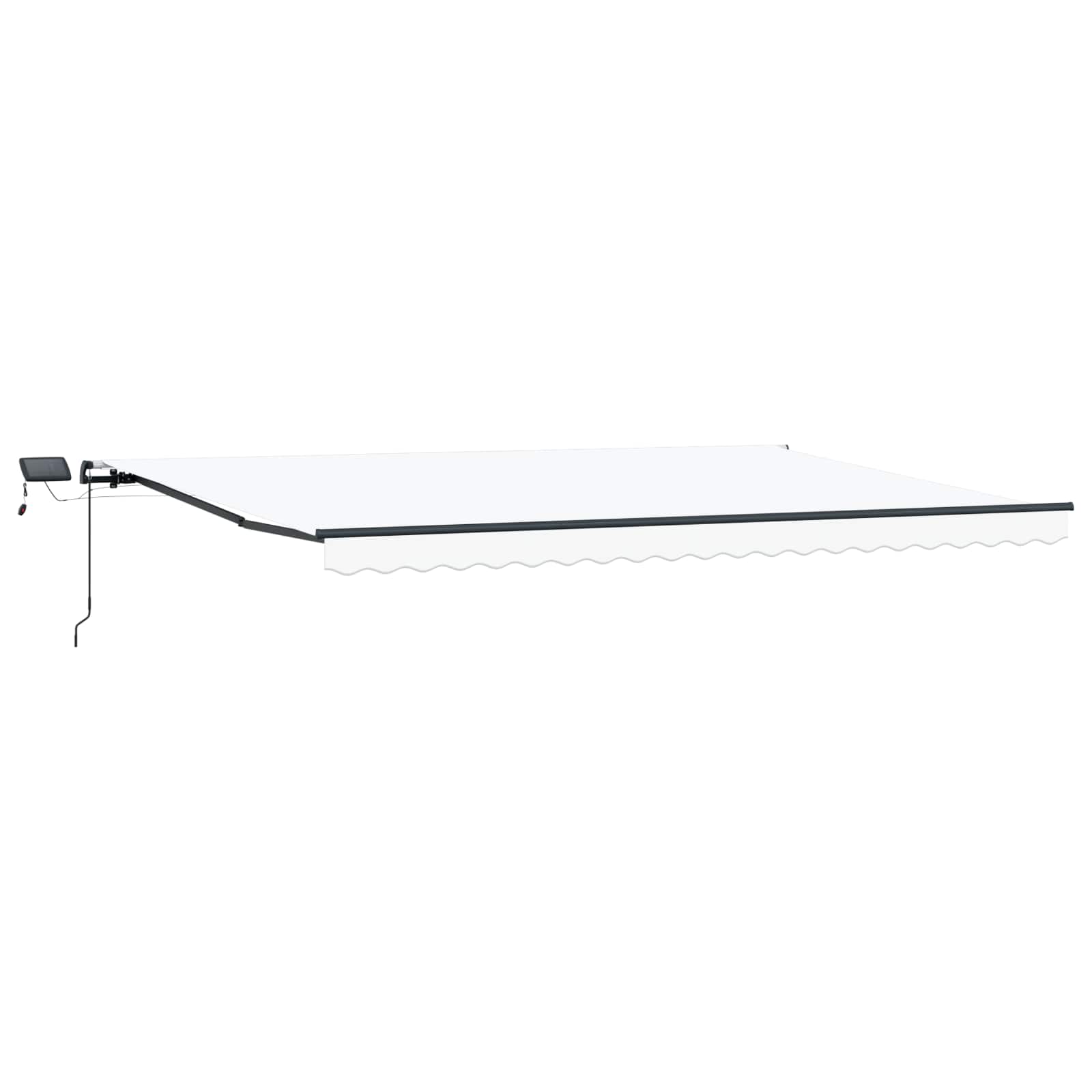 Einziehbare Markise Weiß 500 x 300 cm Stoff