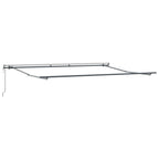 Einziehbare Markise Weiß 500 x 300 cm Stoff und Aluminium