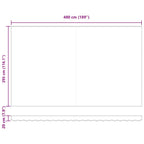 Markise Weiß 500 x 300 cm Polyester und Metall
