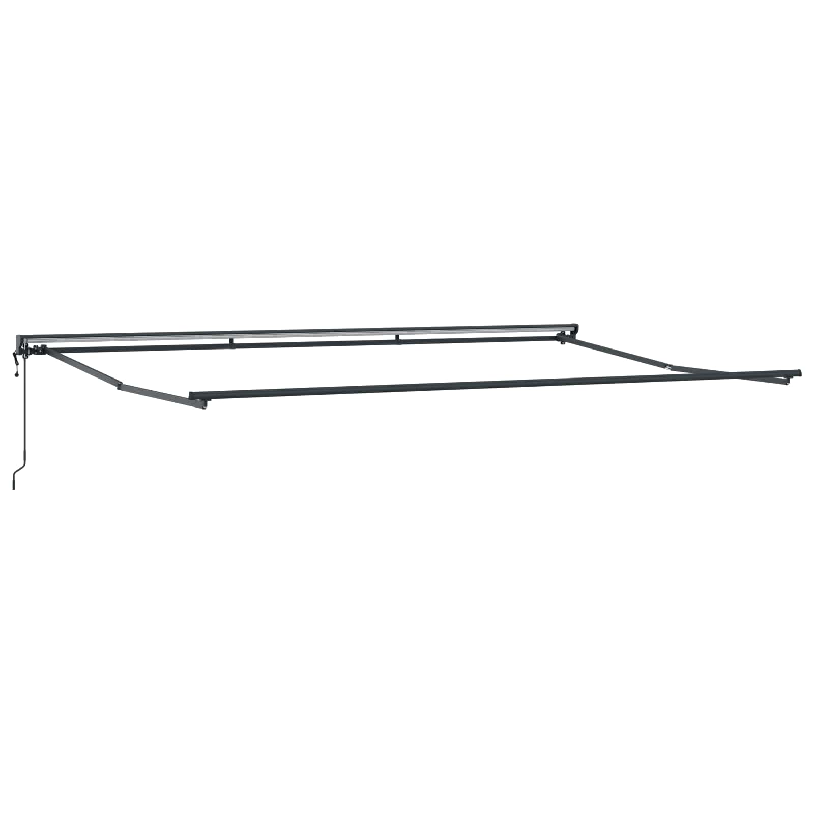 Markisenrahmen Weiß 500 x 300 cm Polyester mit PU-Beschichtung