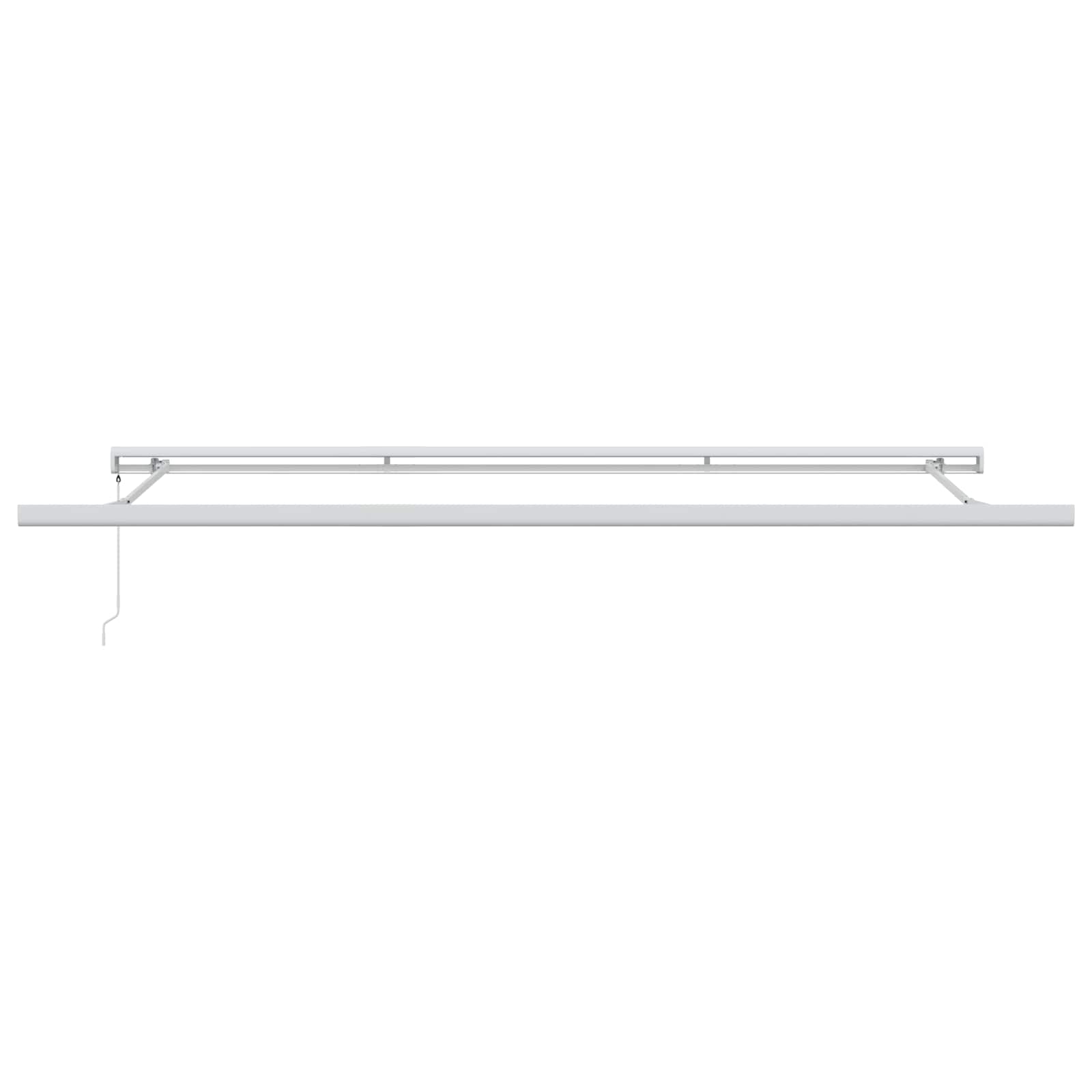 Einziehbare Markise Grün und Weiß 500 x 300 cm Stoff und Metall