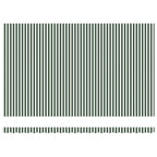 Einziehbare Markise Grün und Weiß 500 x 300 cm Stoff und Metall