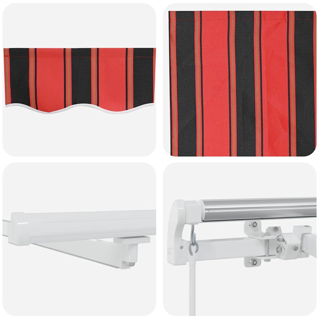 Einziehbare Markise Orange und Braun 500 x 350 cm
