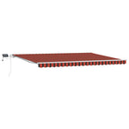 Einziehbare Markise Orange und Braun 500 x 350 cm