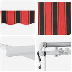 Elektrische ausziehbare Markise Orange und Braun 500 x 300 cm