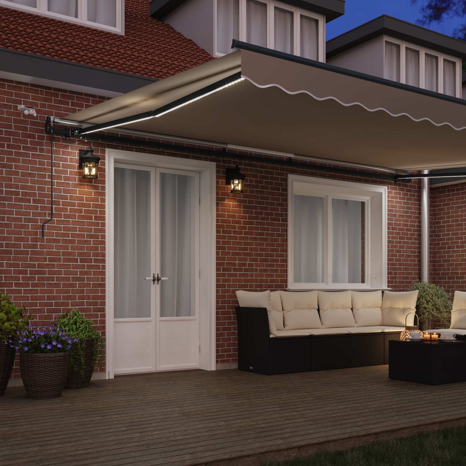 Markisenstoff Beige 500 x 350 cm Polyester