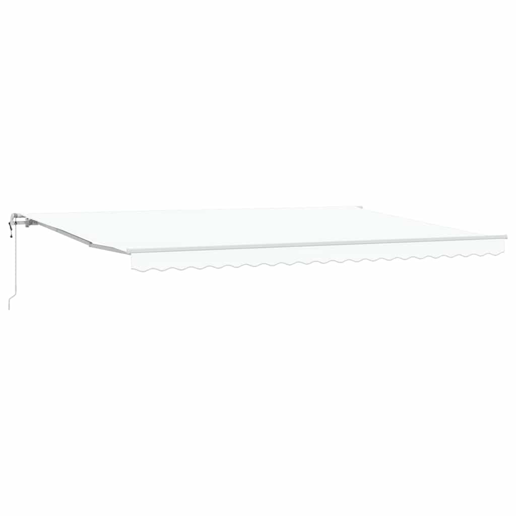 Elektrische ausziehbare Markise Weiß 500 x 350 cm