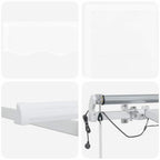 Einziehbare Markise Weiß 500 x 350 cm Polyester und Metall