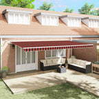 Einziehbare Markise Orange und Braun 600 x 300 cm