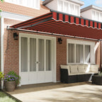 Einziehbare Markise Orange und Braun 600 x 300 cm