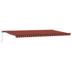 Einziehbare Markise Orange und Braun 600 x 300 cm