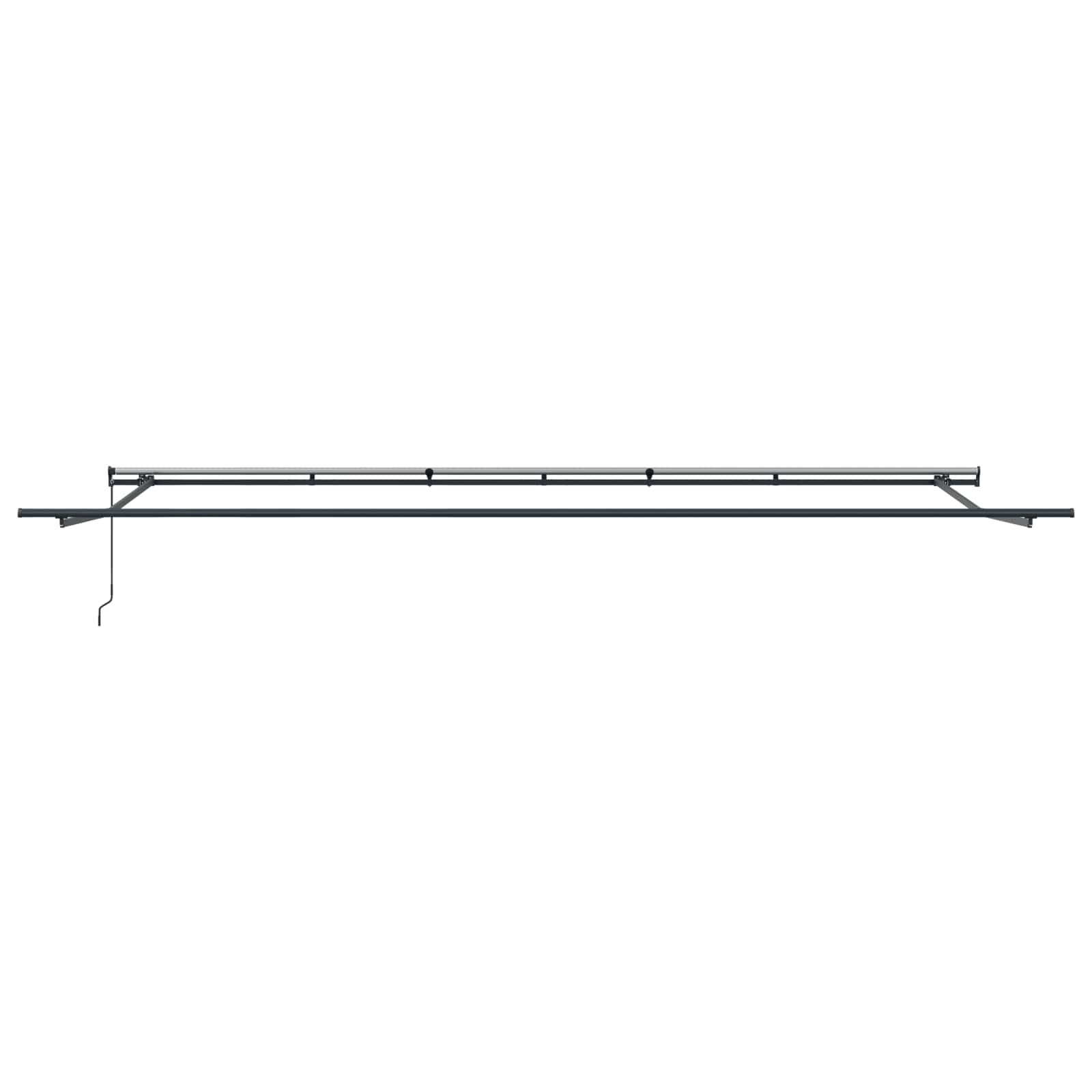Einziehbare Markise Mehrfarbig 600 x 300 cm Polyester und Stahl