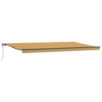 Einziehbare Markise Mehrfarbig 600 x 300 cm Stoff und Aluminium