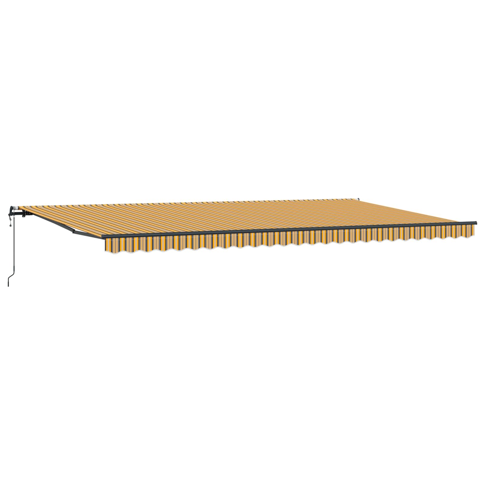 Einziehbare Markise Mehrfarbig 600 x 300 cm Stoff und Aluminium