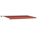 Einziehbare Markise Orange und Braun 600 x 350 cm